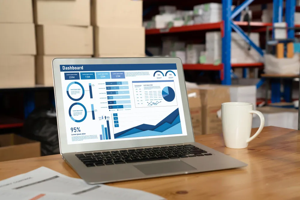 Data analytics dashboard for maintenance performance KPIs